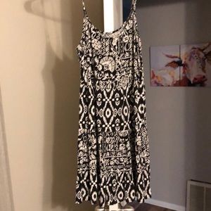 Mini black and white dress